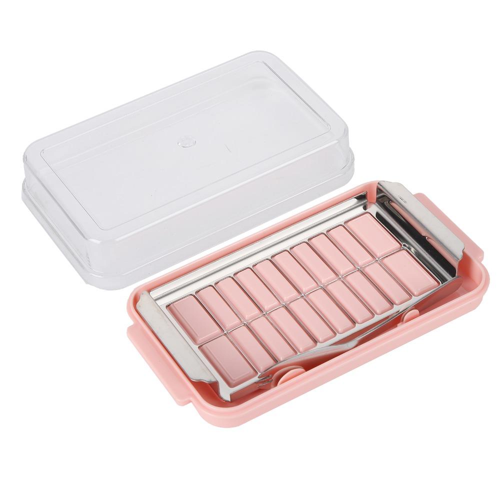 Transparent Cover Butter Storage Container 2 In 1 Design Cheese Storage Box Restaurant Use