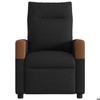 VidaXL Fauteuil inclinable Noir Tissu, fauteuil, fauteuil inclinable TV, poussette, fauteuil inclinable pour personnes 4104811