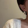 925 Sterling Silver Vintage Earrings For Women Trendy Simple Round Shape Earring Jewelry Prevent Allergy Party Accessories