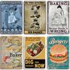 Artisian Kitchen Metal Plate Baking Tin Sign Retro Decorative Poster Wall Decor Garage Bar Pub Club Hotel Kitchen Home Man Cave