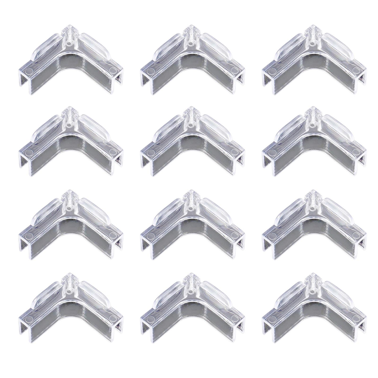 

Упаковка из 12 мягких накладок для аквариумов Высокопрочные Простая установка Акриловые угловые защитные накладки Прозрачный бампер B