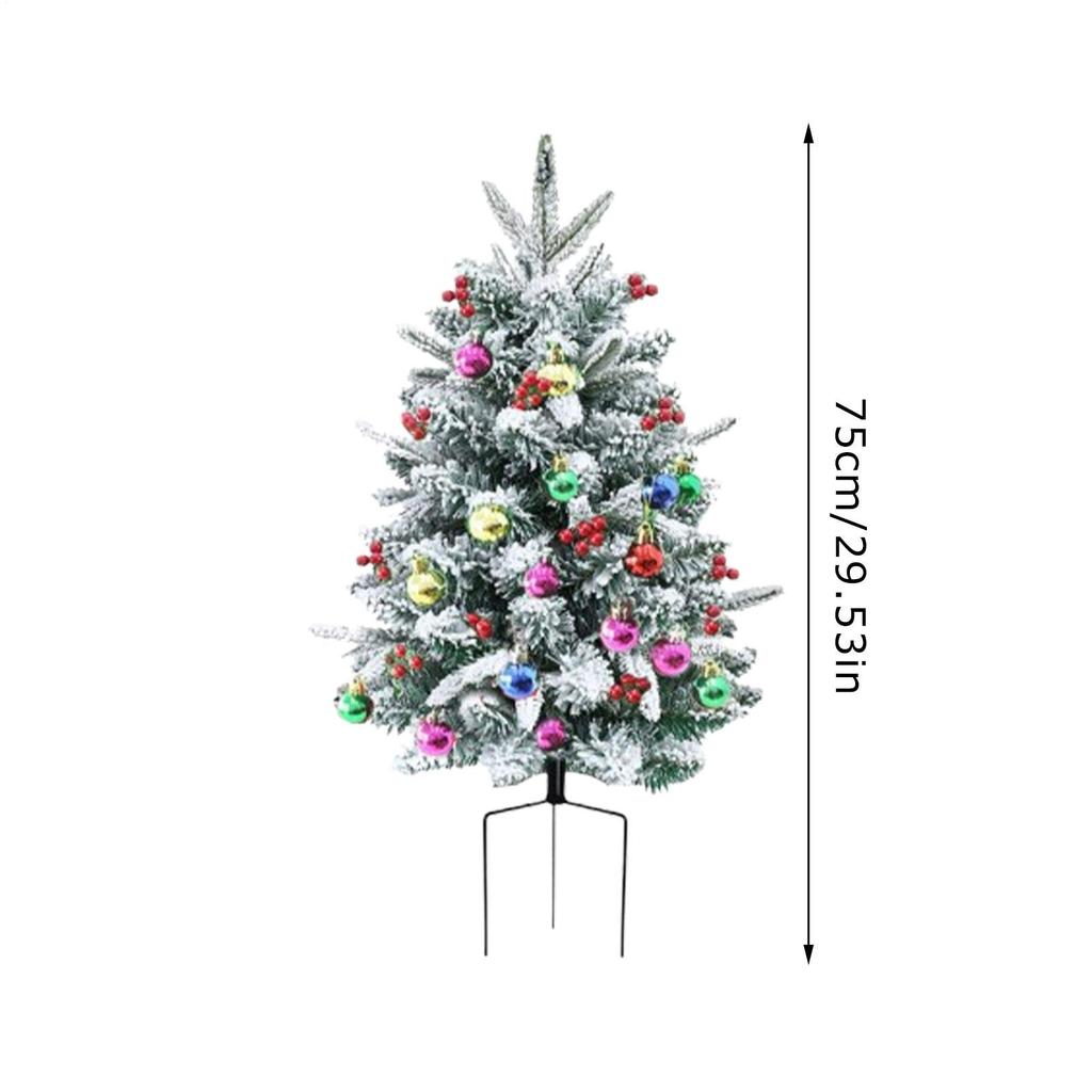Christmas Tree Decorations 29.5 Inch Decor Filler Outdoor Pre-Lit Christmas Tree Decorations For Pathway Porch Yard Carnival