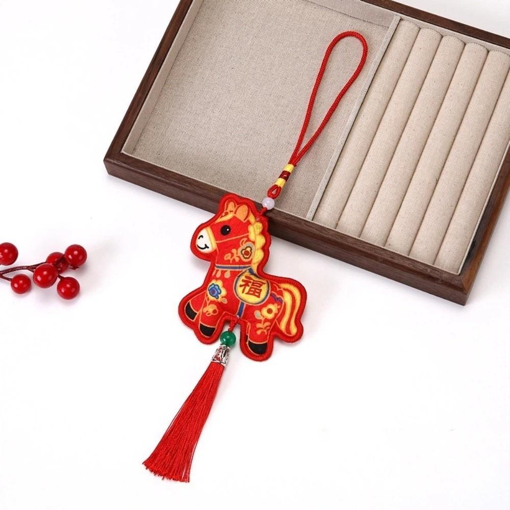 Chinese Style Horse Sachet Tassel Red Horse Gift Horse Bell Tassel Pendant Bag Charms Zodiac Incense Packet