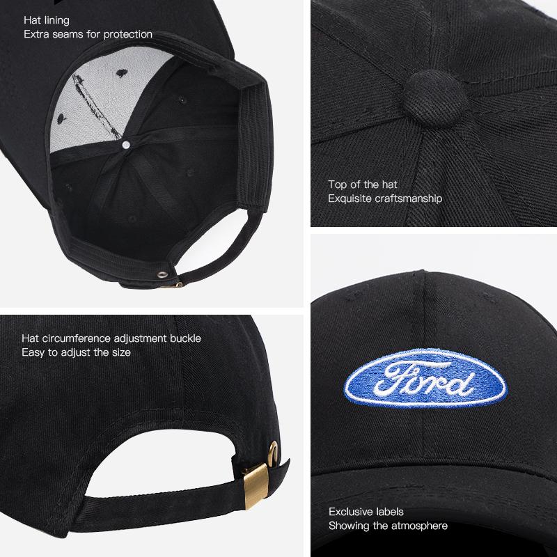 Car Duck Tongue Cap Embroidery Logo Baseball 3D Hats Adjustable Casual Trucket For Ford Focus Fiesta Puma Ranger Kuga MK7 MAX