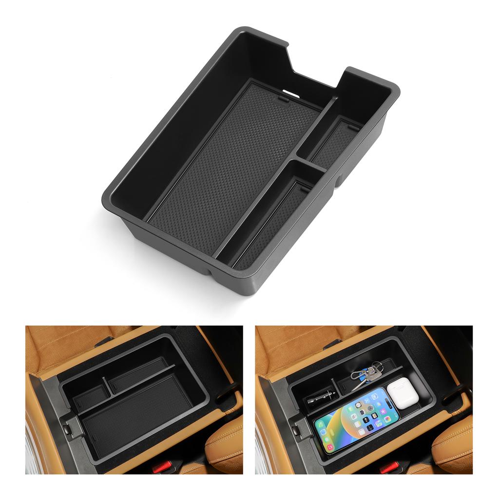for Mazda EZ-6 Center Console Armrest Storage Box Car Tray Organizers Accessories Tidying Black
