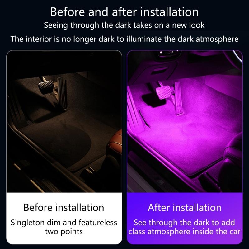LED Night Light Lamp Car LED Touch Lights Wireless Interior Light Magnetic Auto Door Light USB Rechargeable 5V