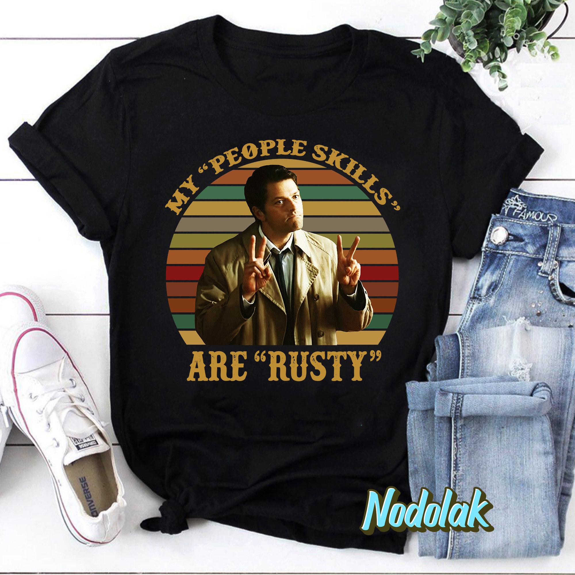 Castiles Supernatural My Interpersonal Skills Are Rusty Tshirt Winchester Brothers Tshirt Winchester Brothers Tshirt S
