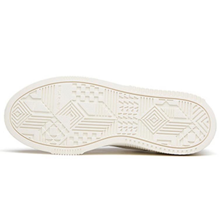 Anta Waterproof Slip Resistant Waterproof Low top Skateboard Shoes Men's Ivory White Gray 912148031-1