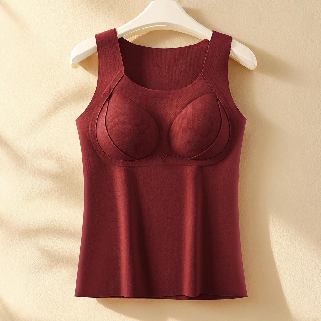 Carsonlan Damen Doppelseitige Samt Antibakterielle Fleeceweste: Dicke nahtlose Basisschicht für Winter & Herbst