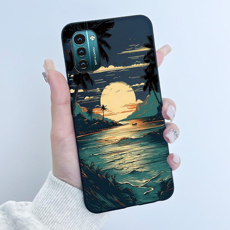 For Nokia G21 G11 Plus Case Cute Love Rabbit Cartoon Black TPU Silicone Soft Cover For NokiaG21 G 11 G11Plus Bumper Phone Case