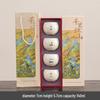 Zhinianhua Ru Kiln Ceramic Teacup Gift Set (4 Cups)