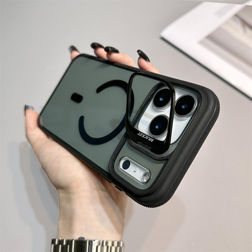 For Magsafe Wireless Charge Metal Lens Protection Stand Case For iPhone 17 16 15 14 13 12 11 Pro Max Plus 17 Air Magnetic Cover