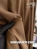 Women's High-Waisted Wool Blend Midi Skirt: Thick Pleated, Slimming Korean Style for Autumn & Winter