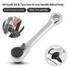 Offset Design Mini Ratchet Wrench Reversible Mechanism Hex Torque Wrench  Hand Repair