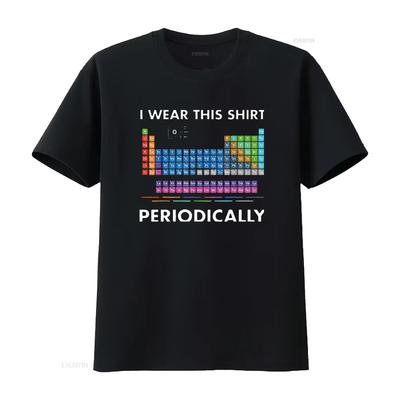 I Wear This T Shirt Periodically Chemistry Vintage Washed Stylish Slightly Homme Soft Fashion Casual Streetwear Breathable