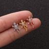 1 Pezzo Gioiello per Piercing all'Orecchio Stud Animale Geco Orecchino Cartilagine Lucertola Rettile Helix Tragus Conchiglia Vite Moda Orecchino a Vite