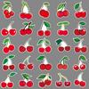 50 Cherry Doodle Personality Cartoon Fruit Children's Gourmet Card DIY Mobile Suitcase Sticker Waterproof