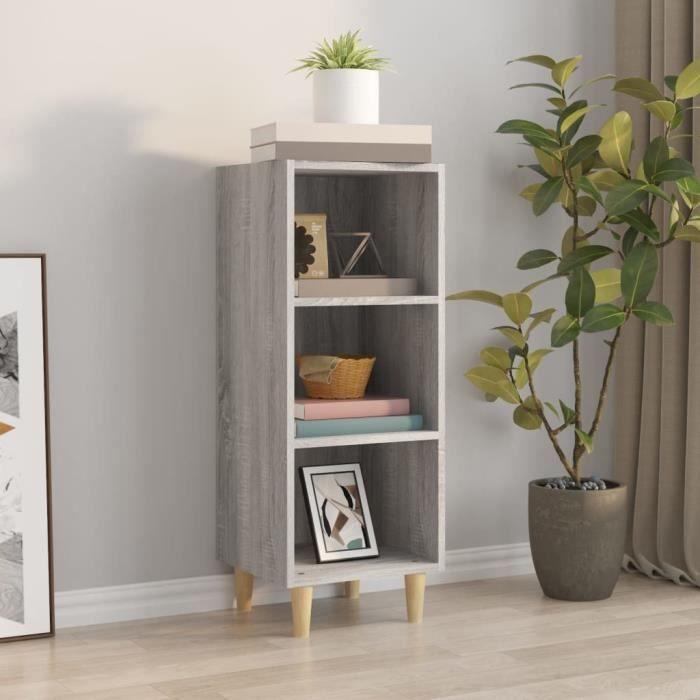 817421 vidaXL Buffet Sonoma Grey 34.5x32.5x90 Cm Engineered Wood