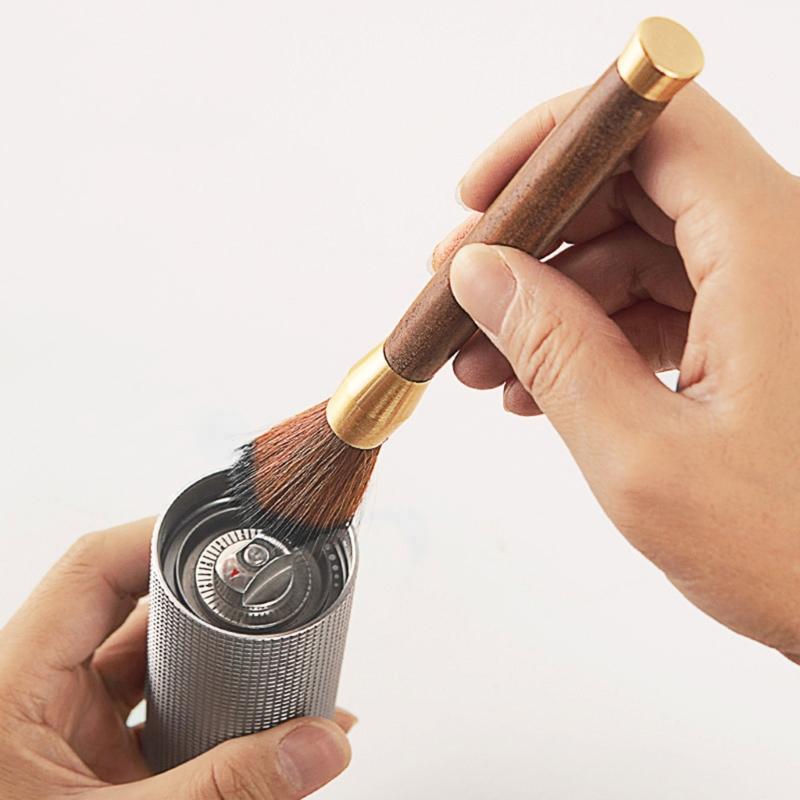 Durable Coffee Cleaning Brush Flexible Espresso Machines Brush Wood Coffee Grinder Brush Perfect for Home and Office