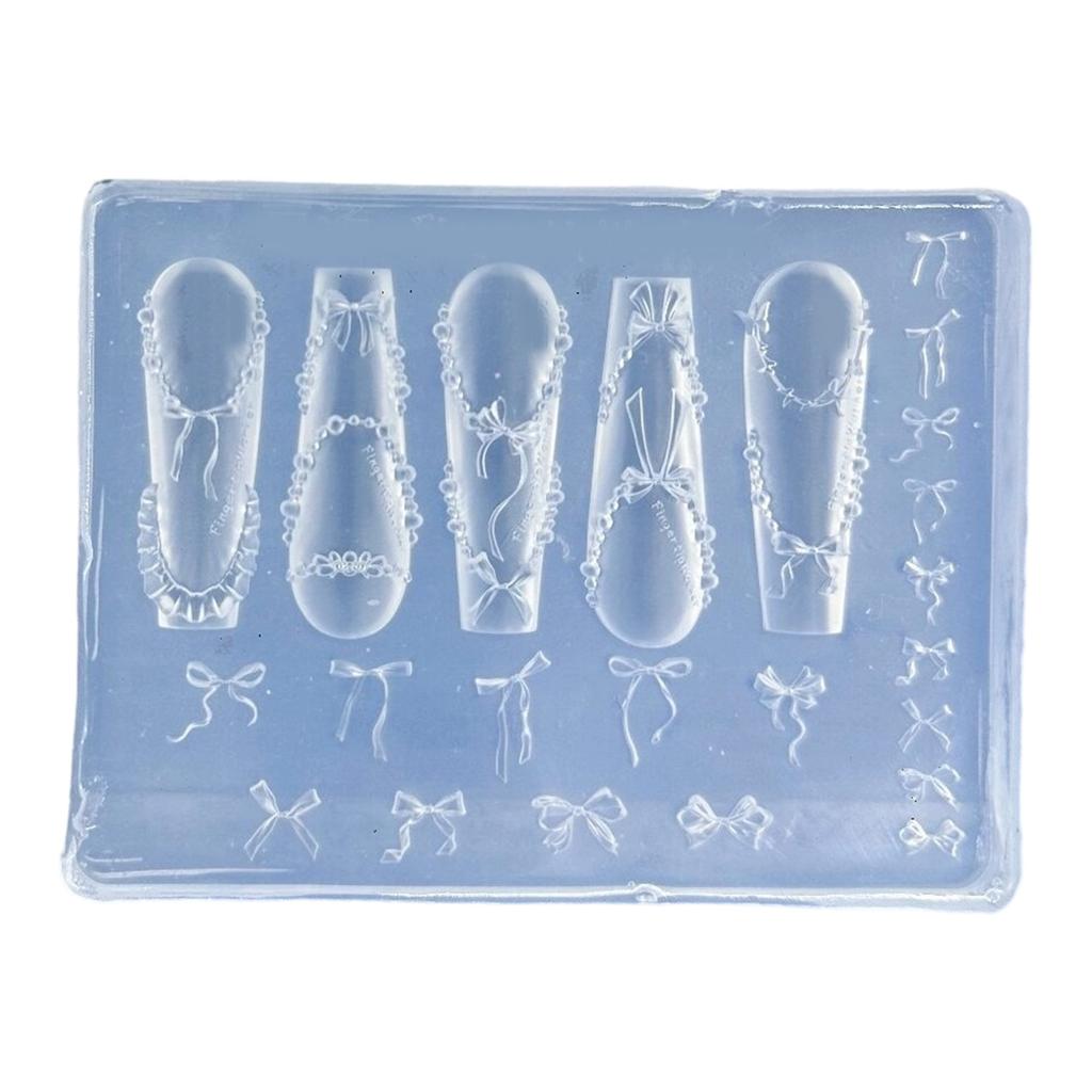 Flexible Nail Art Silicone Molds Create Flower Bowknot Charms For Professional Nail Design And Jewelry Making