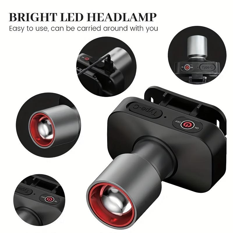 Strong Light Headlight LED Head Built-in Battery Head Lamp Rechargeable Led Headlamp For Fishing Searching Camping Outdoor