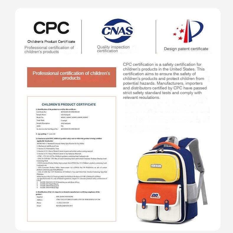 Ryggsäck för ryggraden Vattentät skolväska för barn Grundskola Årskurs 3-6