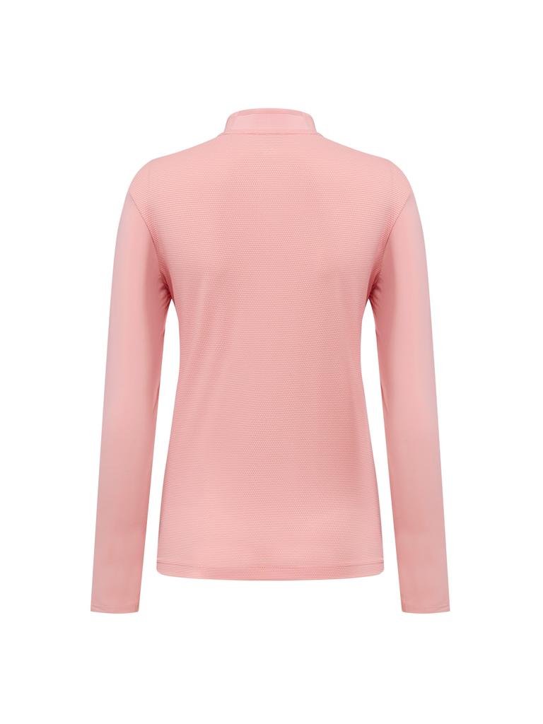 EIDER Ice-T Women'S Bubble Long Sleeve Zip-Up T-Shirt_Coral Pink