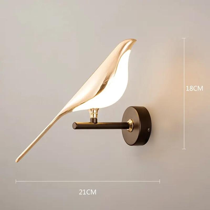 

Modern LED Wall Lamp Magpie Bird Indoor Lighting Decoration Home Bedroom Bedside Living Room Art Decorative Wall Lights Sconce 4000k
