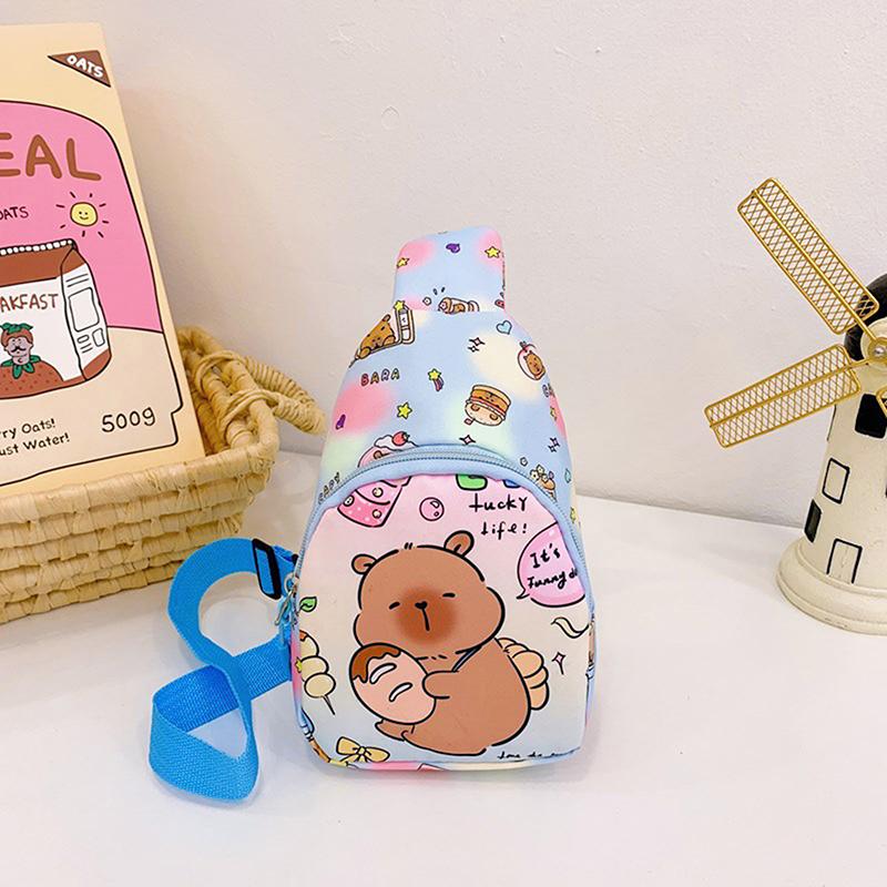 Capybara Backpack Cute Doll Stuffed Bag Multifunctional Storage Bag Capybara Chest Bag Home Decoration Shoulder Messenger Bag