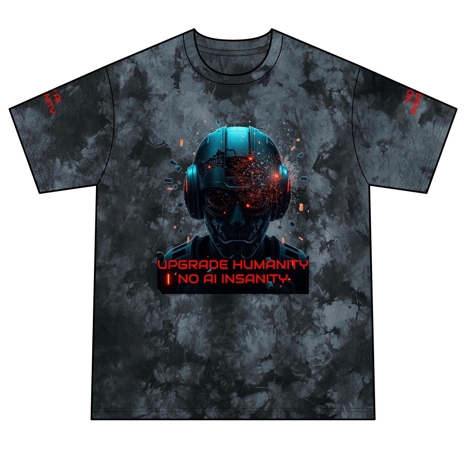 Unisex Crystal Tie-Dye Tee no ai insanity no ai wars t-shirt slogan against wars XL