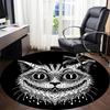 1pc Whiskers Whimsy Office Round Area Rug, Under Office Chairs Bedroom Living Room Home Decor, Room Deco, Available In Various Sizes