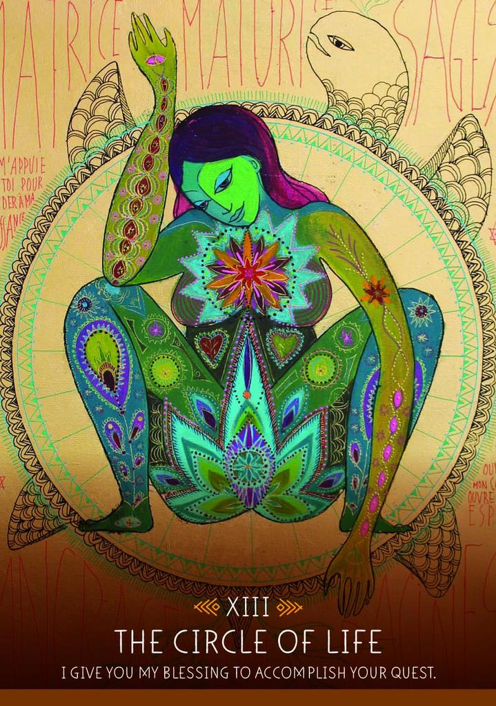 Kancharo 49-Card Oracle Card Set, Tarot Reading [The Medicine Woman Oracle], Includes Japanese Oracle Card Basic Instructions & Pouch (Authentic)