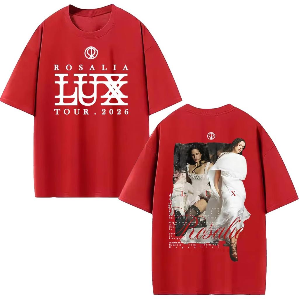 2026 Summer Hot Sale Singer Rosalia Brujita Lux World Tour 2026 Graphic Tshirt Unisex Unisex Y2k Gothic Cotton Oversized Tshirts