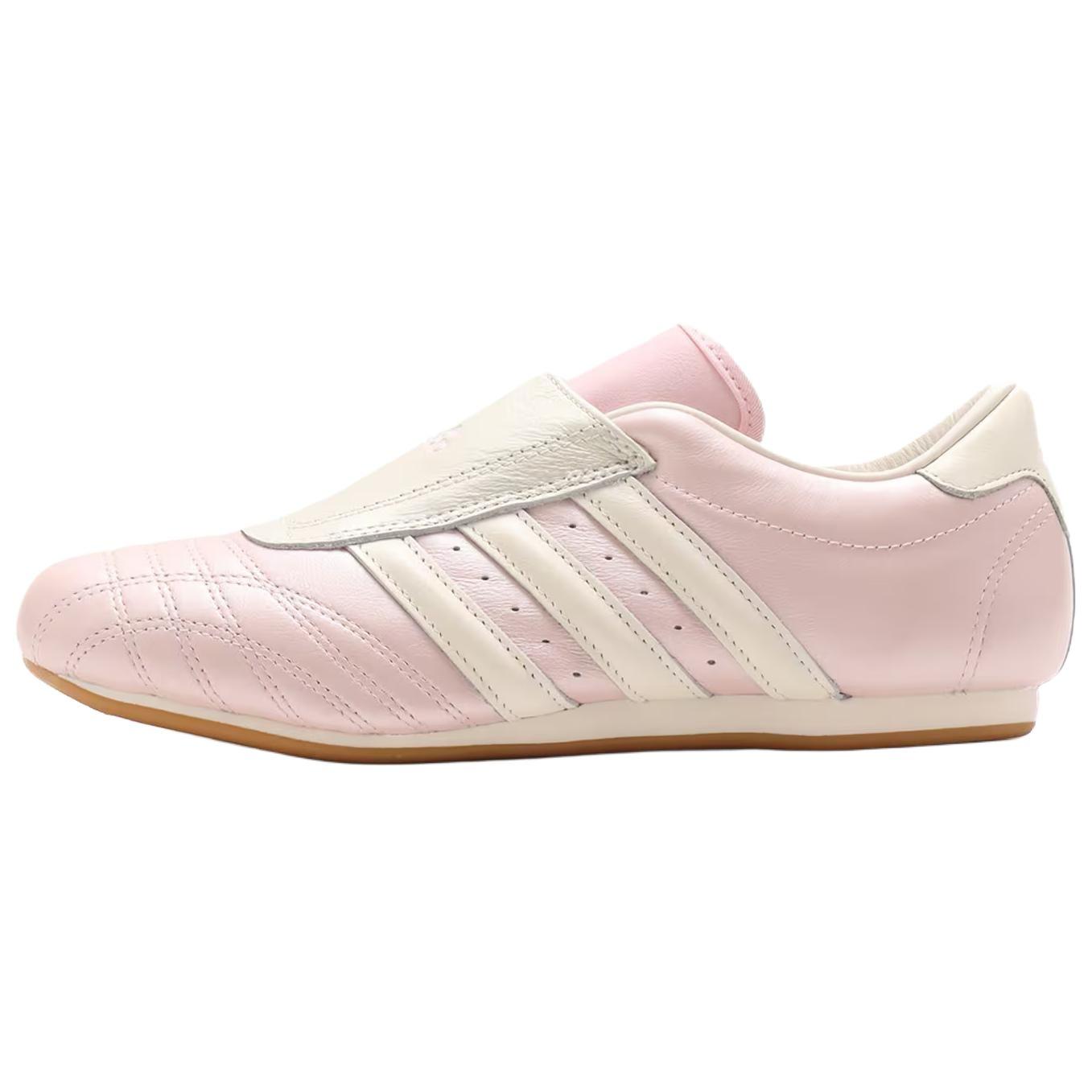 

Adidas Taekwondo Leather Comfortable Versatile Non-Slip Durable Low-Top Training Shoes Women sneaker Pink Beige JR3955