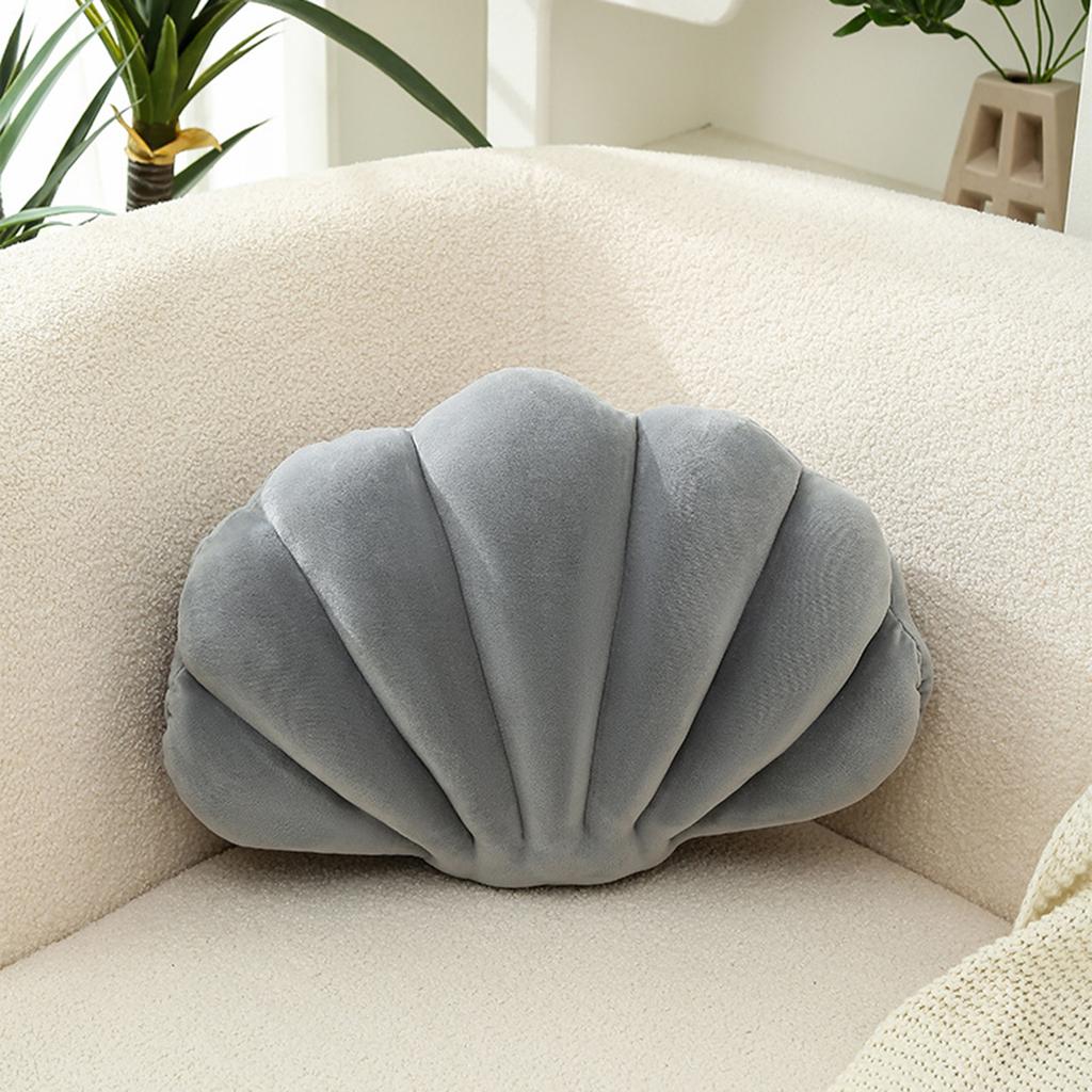 Pillow Cushion Soft Textured Vibrant Color Shell-Shaped Stuffed Throw Pillow Soft Wear Resistant High Elasticity Floor Cushion