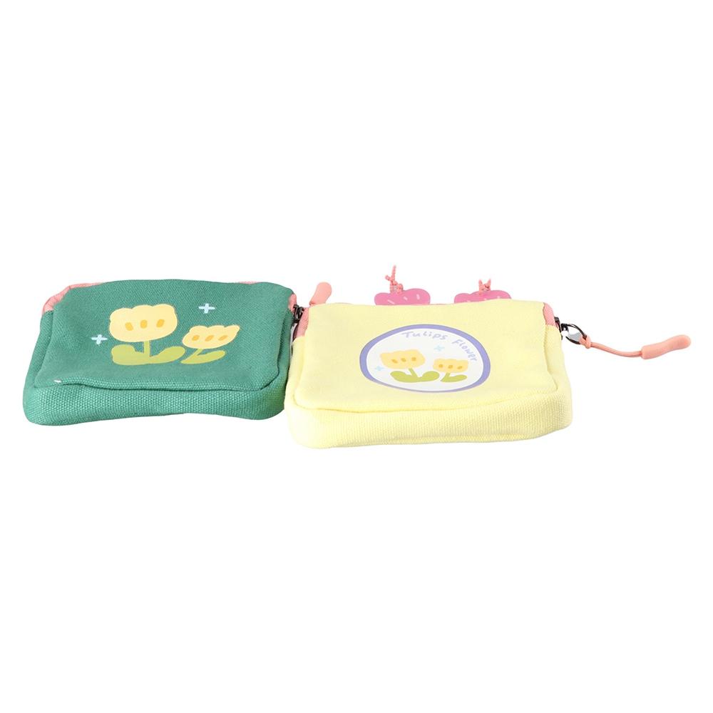 Bag With Pendant Coin Money Bags Lipstick Cosmetic Bag Tulip Coin Purse Women Change Storage Bag