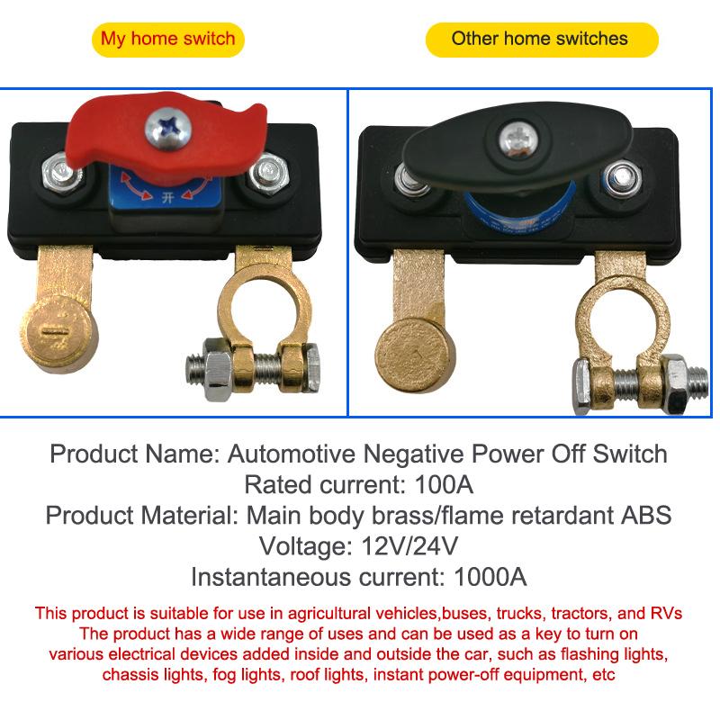 Auto Batterie Trennschalter Hochleistungsfähig Manuell Schutzschalter Anti-Stromausfall Universal Auto Auto Leckageschutz
