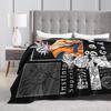 DBZ Kanji Blanket Cover Ultra Instinct Goku Fleece Throw Blankets Summer Air Conditioning Portable Ultra-Soft Warm Bedspreads,