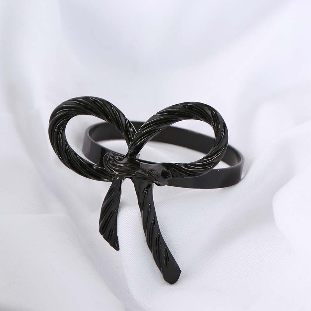 6 Pieces Sturdy Metal Napkin Holder Zinc Zinc Zinc Alloy Napkin Buckle Bow Knot Napkin Rings  Banquet Party