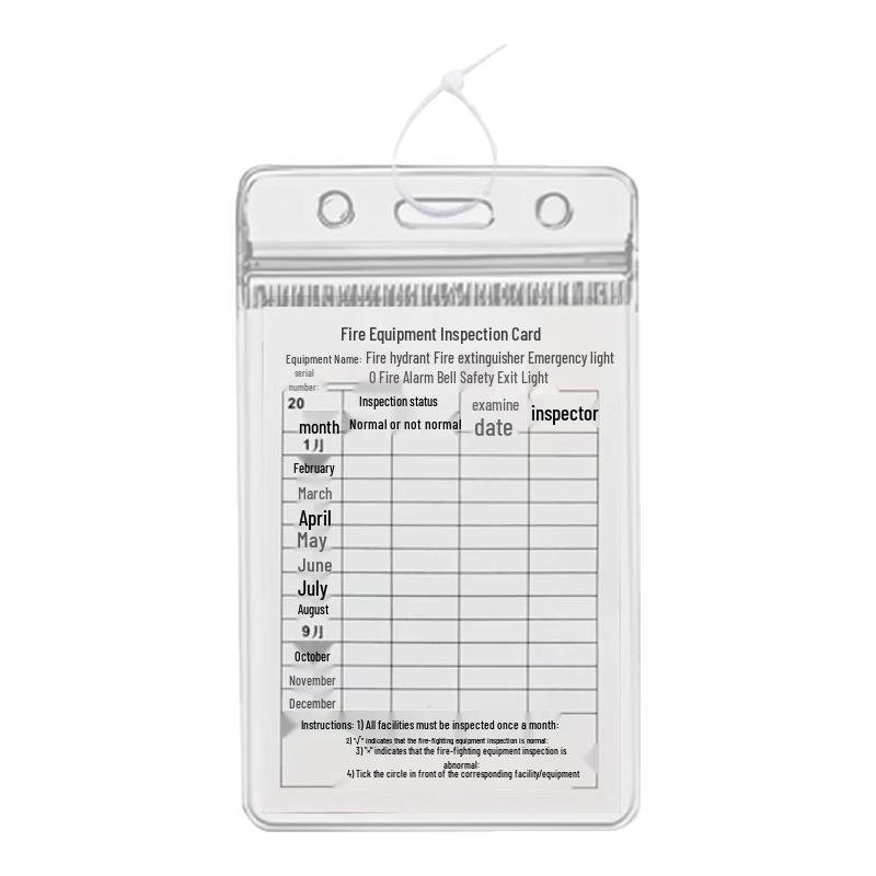Fire Safety Equipment Inspection Card Set