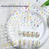 Spring Flower Embossed Nail Stickers - Colorful Daisies and Fresh Florals Decals
