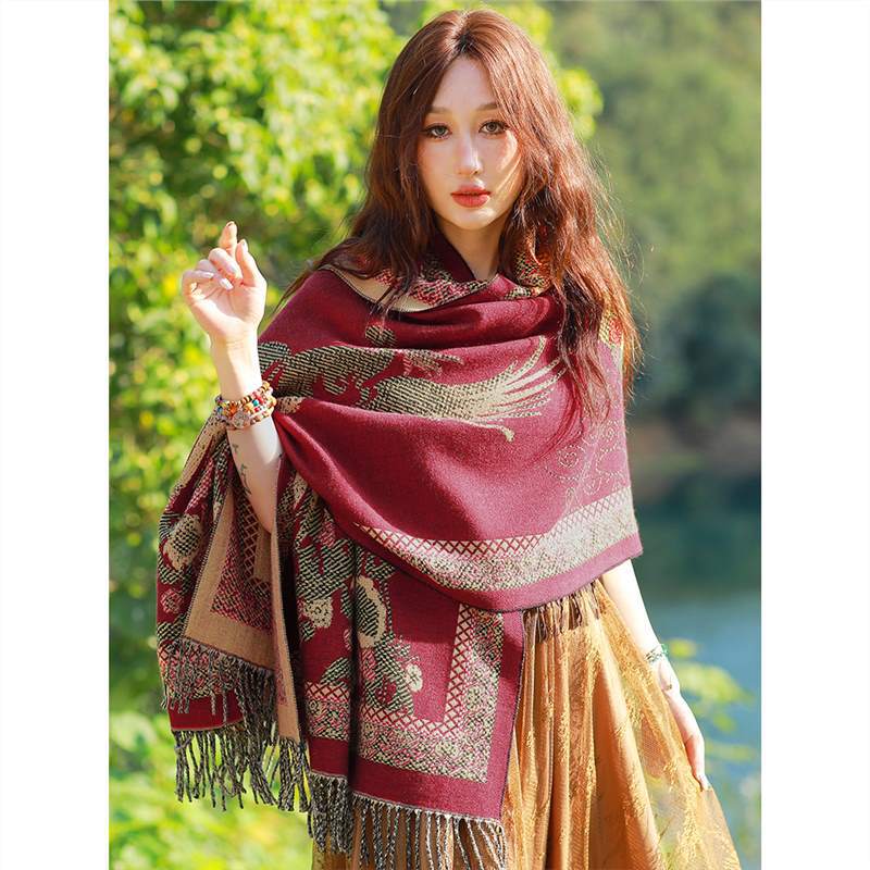 Skin Friendly And Breathable Warm And Versatile Home, Autumn And Winter Women'S Travel Shawl, Thick Cloak, Air Conditioning Blanket