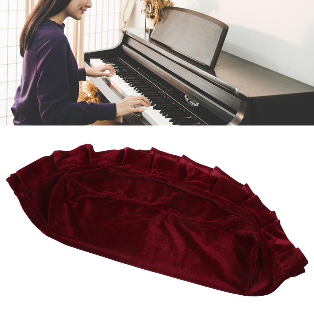 Funda para Taburete de Piano Suave Dorado Oscuro Funda para Banco a Prueba de Polvo Pianos Asientos Individuales
