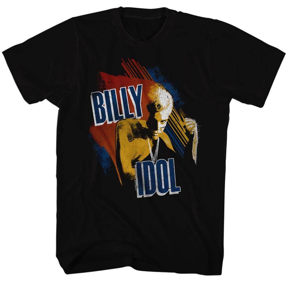 Billy Idol Black Adult Wavey T-Shirt S