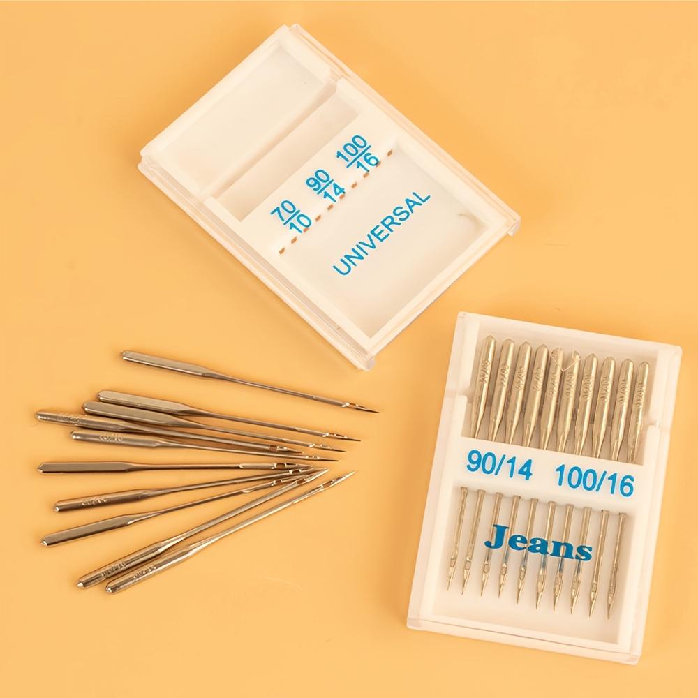

20PCS Sewing Machine Needles, Universal for Brother Singer Janome, Assorted Sizes for Fabric Leather Craft, Sewing Supplies Gift 10mm чорний