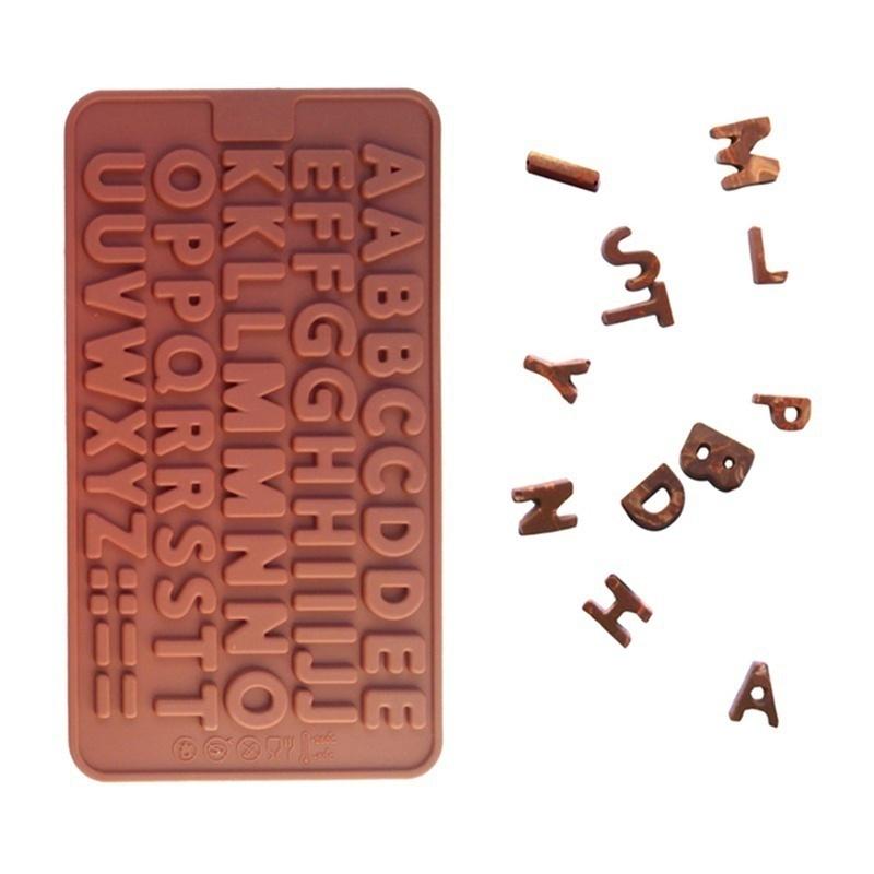 English Letters Number Silicone Mold Alphabet Fondant Cake Decorating Tools Chocolate Cupcake Mold K