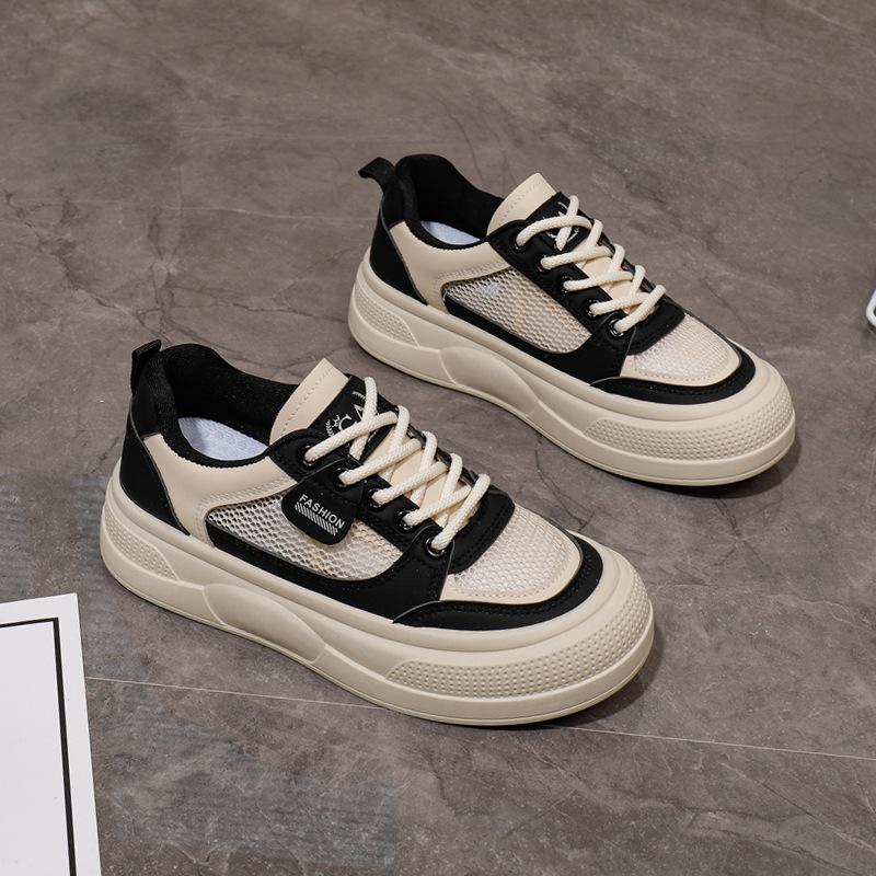 

2025 летние маленькие белые туфли, новая корейская версия, женские студенческие туфли на платформе, увеличивающие рост, спортивная обувь для сноуборда, повседневная уличная съемка Q2013 40 чёрный