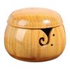 Wooden Yarn Storage Bowl Environmentally Friendly for Household Circular with Lid Crafted Box