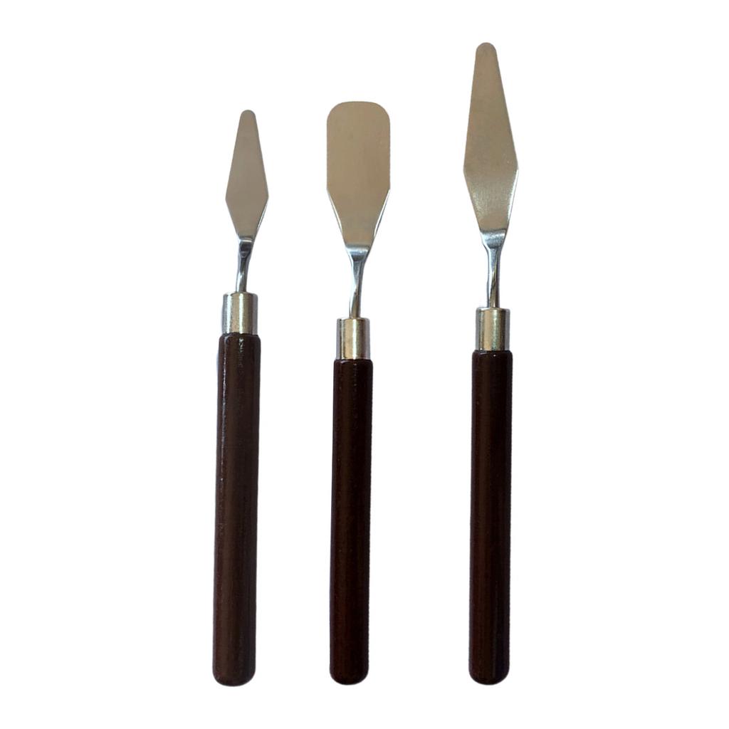 Oil Painting Spatula Palette Knife Convenient To Use with Sturdy Wood Handle Design Suitable for Mixing Spreading Scumbling