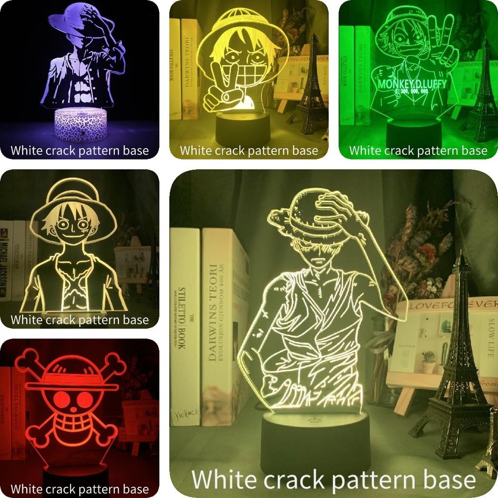 Piece One Luffy 3d Usb Night Light Remote Control Change Color 16 Lamp Colors
